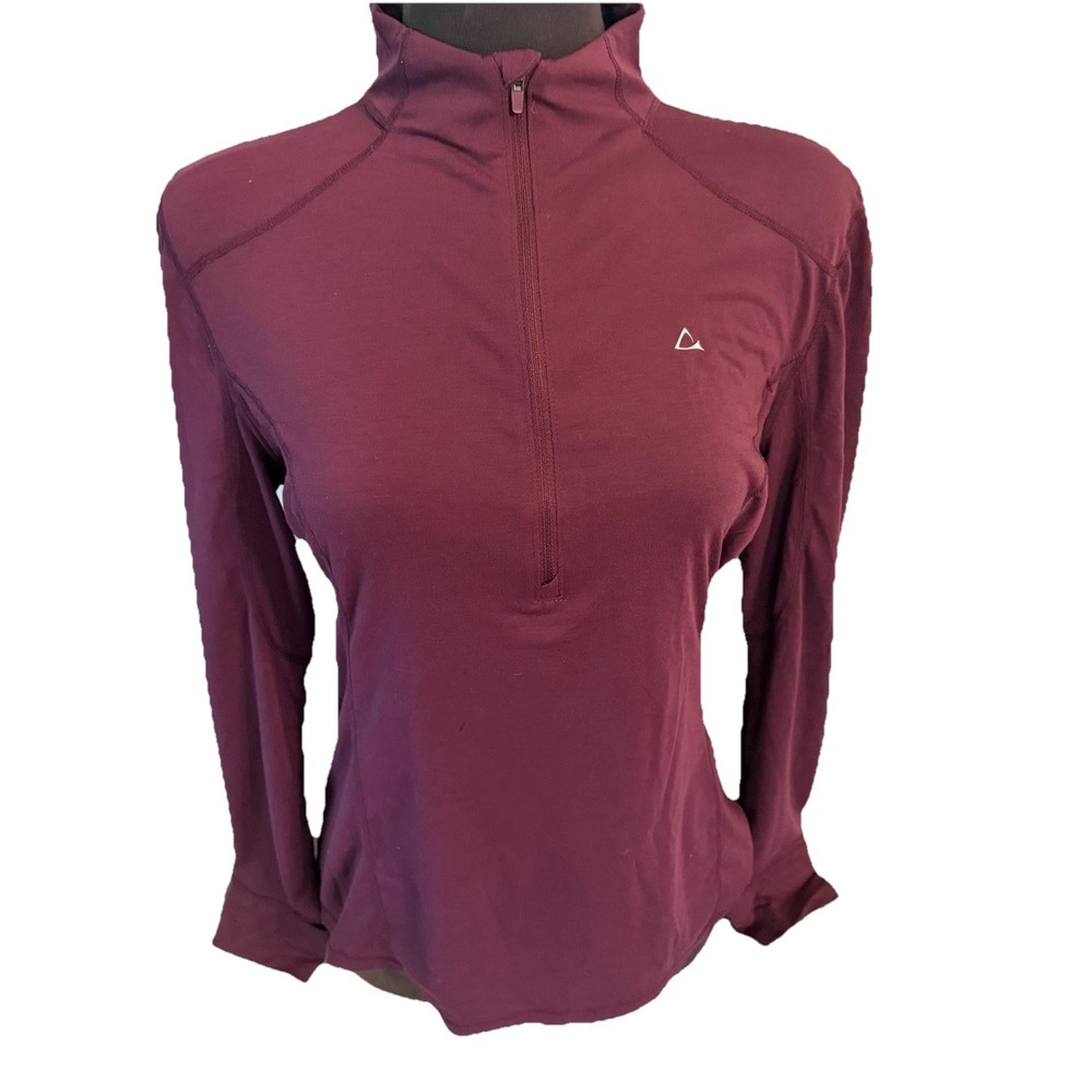 Paradox Sweater Womens L Purple 1/4 Zip Merino Blend Base Layer Pullover